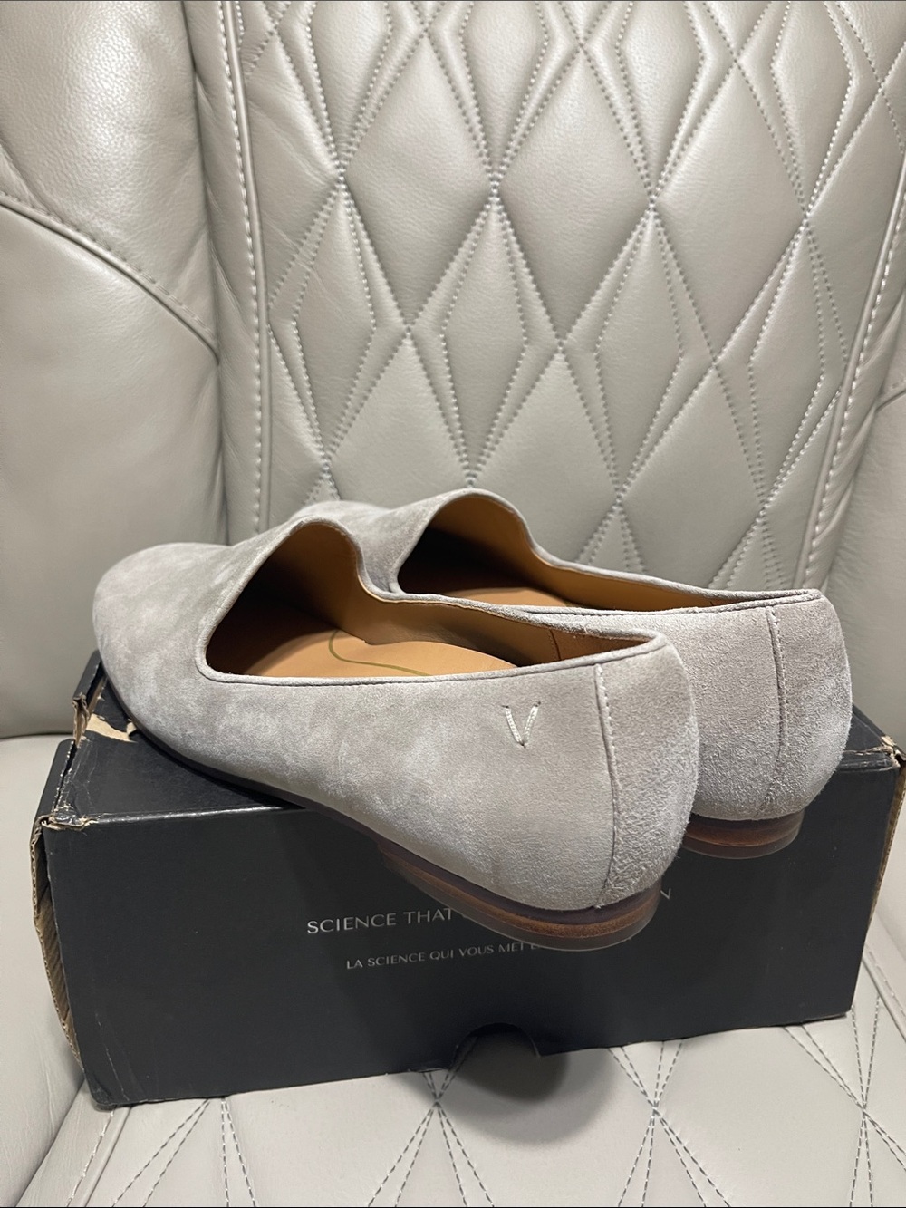 Vionic Women's Willa II Loafers in Light Gray Suede - Picture 8 of 9